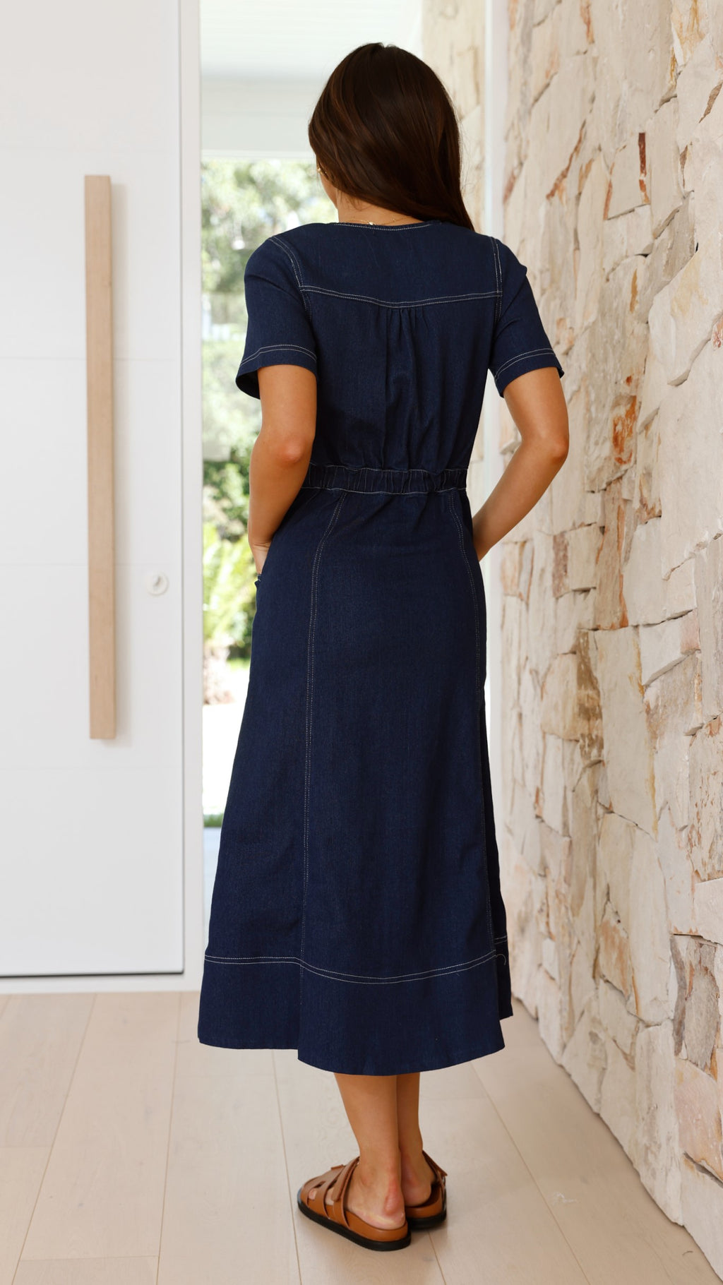 Laddie Midi Dress - Indigo - Billy J