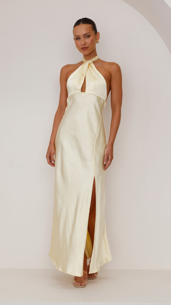 Amalia Maxi Dress - Yellow - Billy J