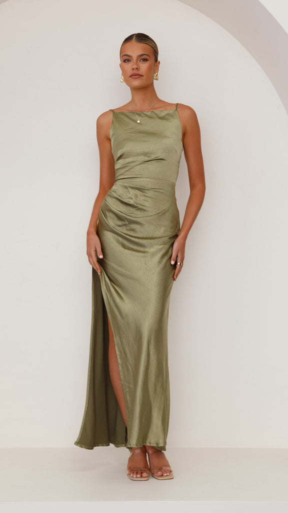 Ava Maxi Dress - Olive - Billy J