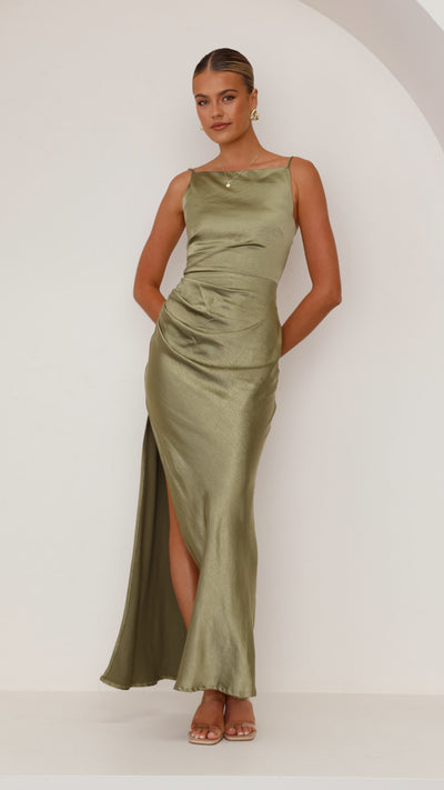 Load image into Gallery viewer, Ava Maxi Dress - Olive - Billy J
