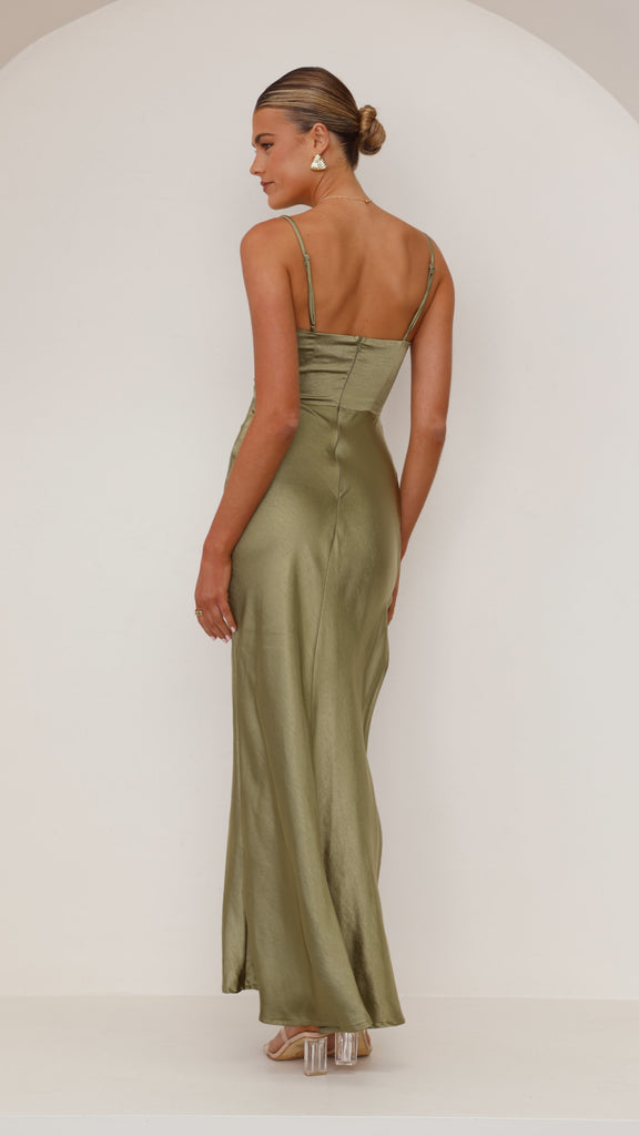 Ava Maxi Dress - Olive - Billy J