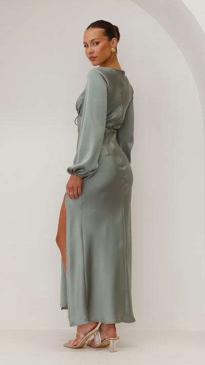 Load image into Gallery viewer, Brigitte Maxi Dress - Green - Billy J
