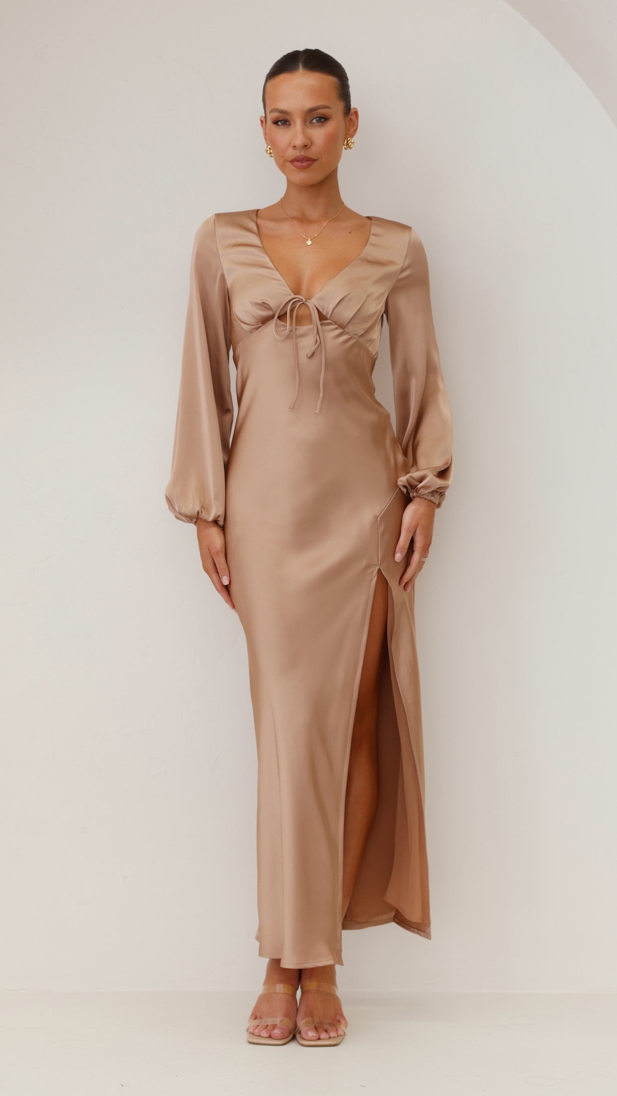 Brigitte Maxi Dress - Latte - Billy J