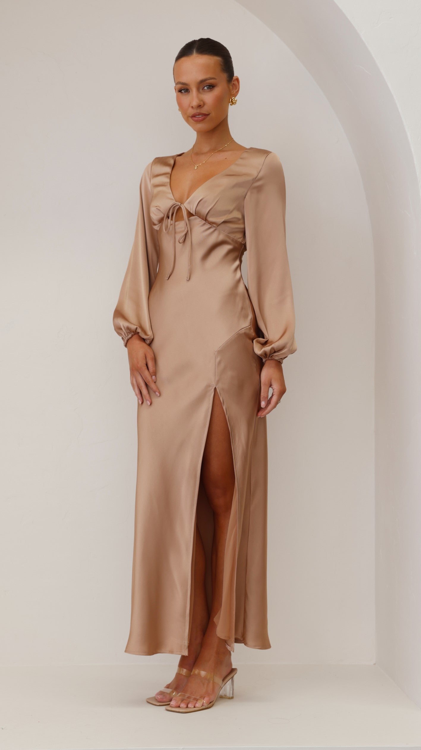 Brigitte Maxi Dress - Latte - Billy J