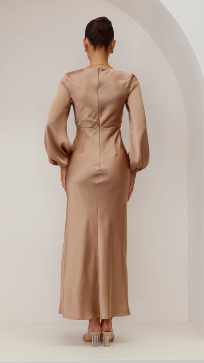 Load image into Gallery viewer, Brigitte Maxi Dress - Latte - Billy J
