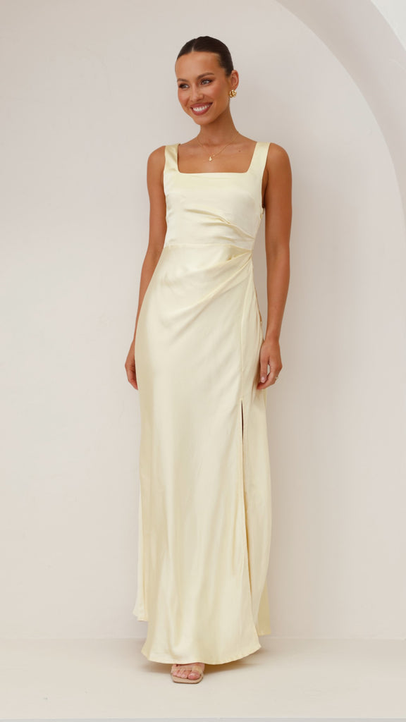 Alaria Maxi Dress - Yellow - Billy J