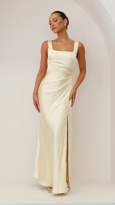 Load image into Gallery viewer, Alaria Maxi Dress - Yellow - Billy J
