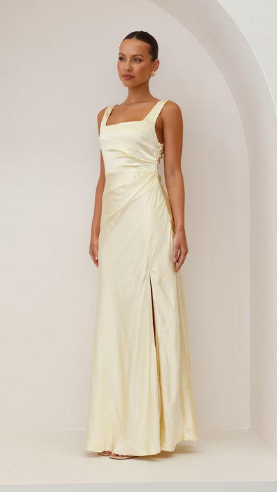 Load image into Gallery viewer, Alaria Maxi Dress - Yellow - Billy J
