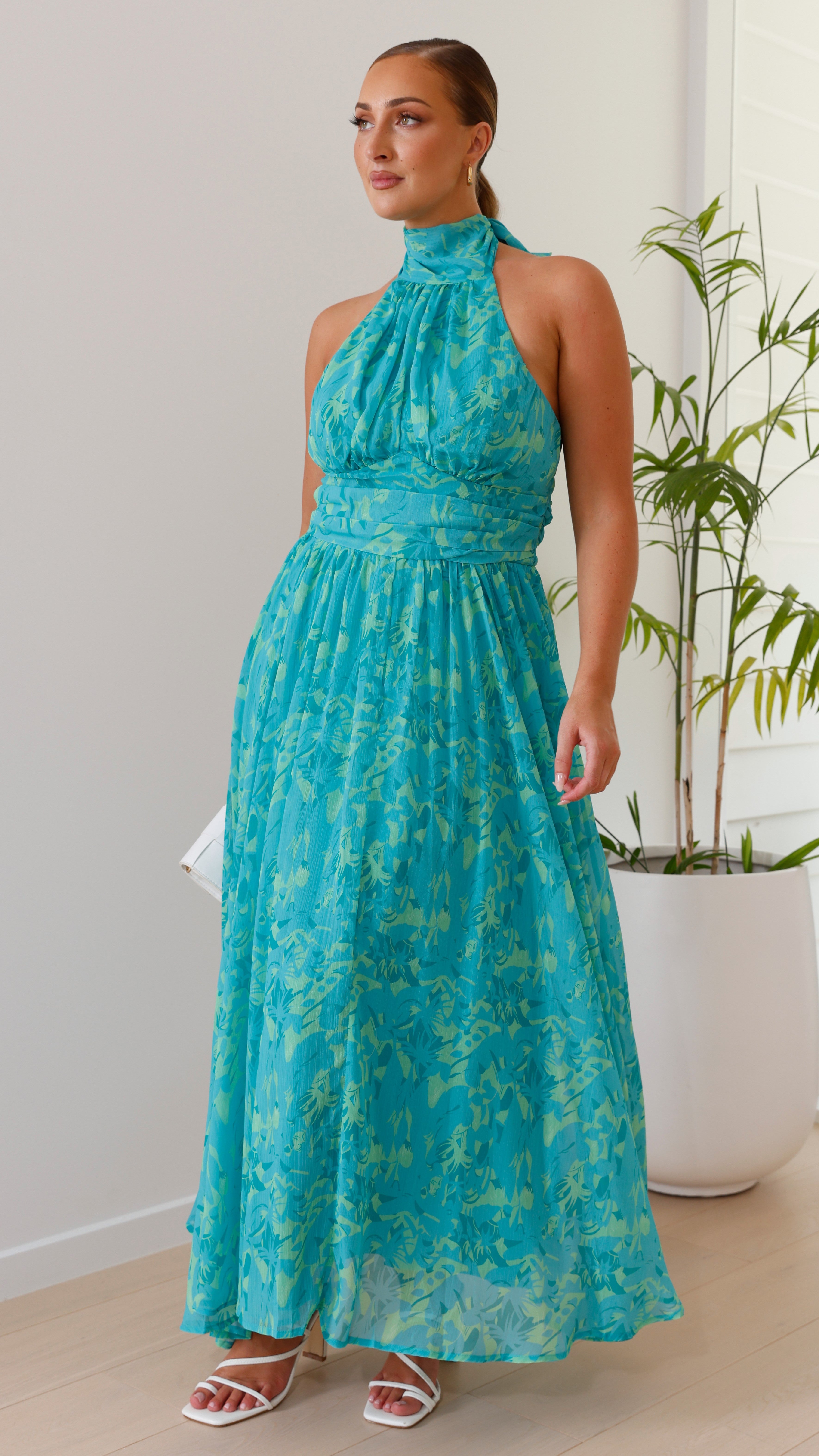 Zahava Maxi Dress - Green Floral - Billy J