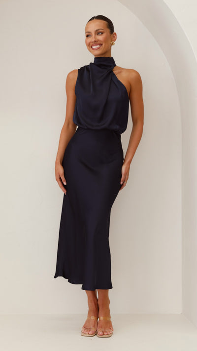 Load image into Gallery viewer, Esther Maxi Dress - Navy - Billy J
