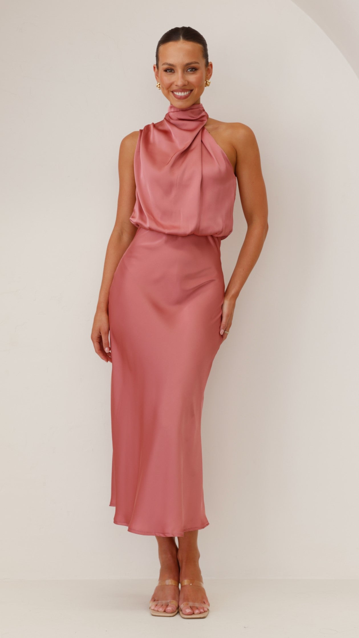 Esther Maxi Dress - Baked Rose - Billy J