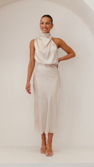 Load image into Gallery viewer, Esther Maxi Dress - Champagne - Billy J
