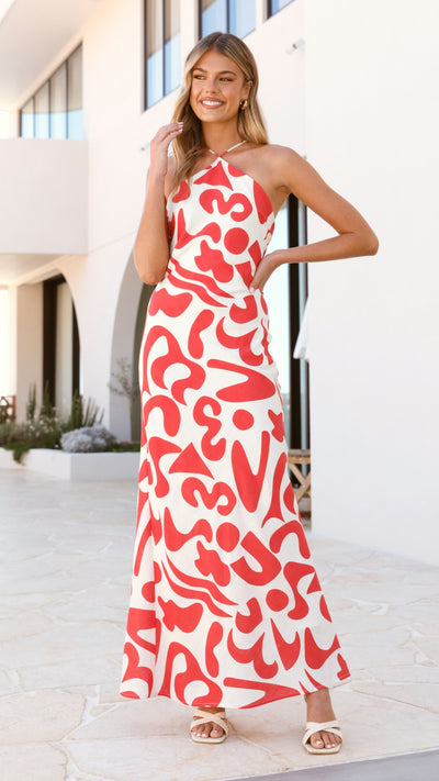 Load image into Gallery viewer, Chiara Maxi Dress - Florence Print - Billy J
