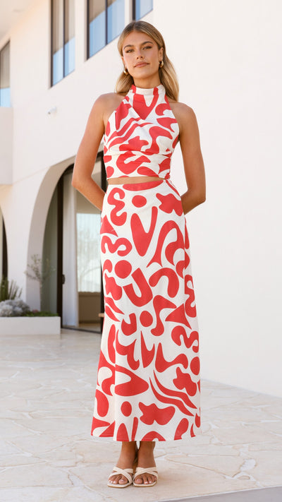 Load image into Gallery viewer, Esther Maxi Skirt - Florence Print - Billy J
