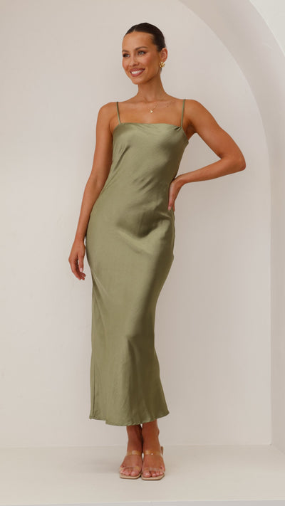 Load image into Gallery viewer, Keira Maxi Dress - Olive - Billy J
