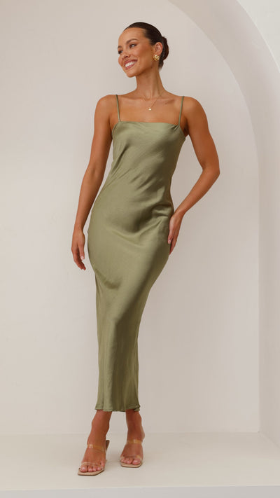 Load image into Gallery viewer, Keira Maxi Dress - Olive - Billy J
