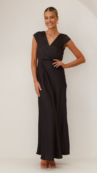 Load image into Gallery viewer, Selma Maxi Dress - Black - Billy J
