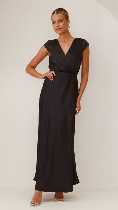 Load image into Gallery viewer, Selma Maxi Dress - Black - Billy J
