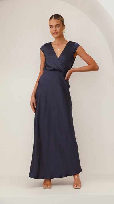 Load image into Gallery viewer, Selma Maxi Dress - Navy - Billy J
