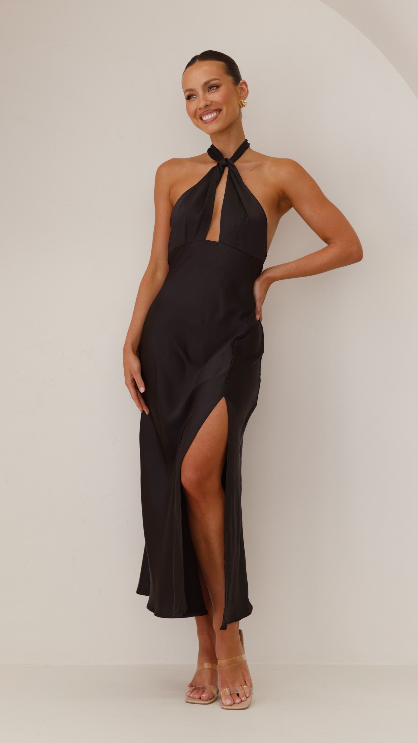 Amalia Maxi Dress - Black - Billy J