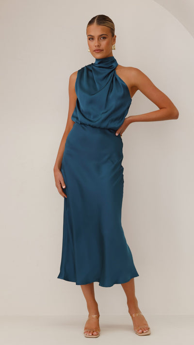 Load image into Gallery viewer, Esther Maxi Dress - Teal - Billy J
