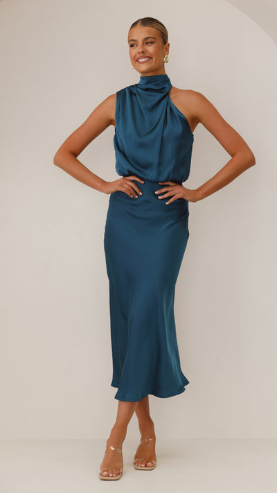 Load image into Gallery viewer, Esther Maxi Dress - Teal - Billy J
