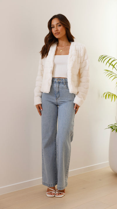 Load image into Gallery viewer, Tully Crop Jacket - White - Billy J
