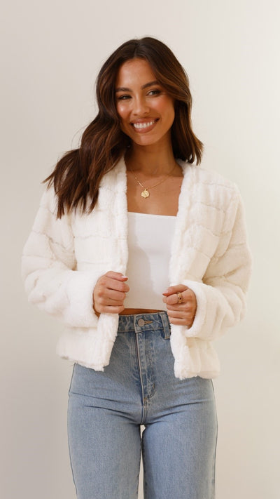 Load image into Gallery viewer, Tully Crop Jacket - White - Billy J
