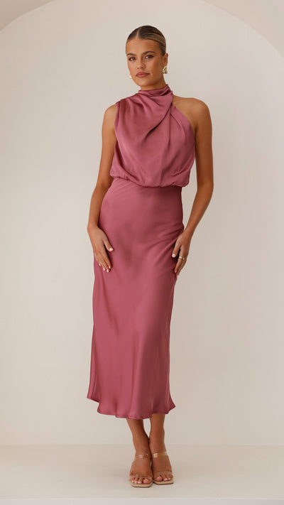 Load image into Gallery viewer, Esther Maxi Dress - Plum - Billy J
