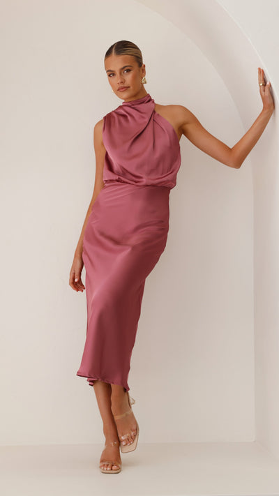 Load image into Gallery viewer, Esther Maxi Dress - Plum - Billy J
