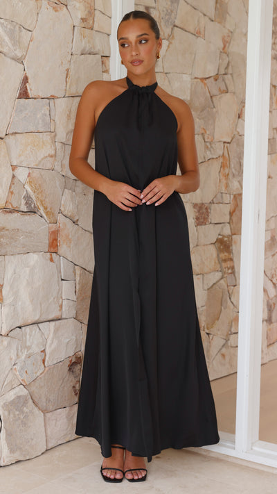 Load image into Gallery viewer, Monique Maxi Dress - Black - Billy J
