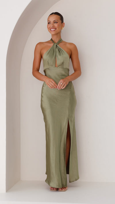 Load image into Gallery viewer, Amalia Maxi Dress - Olive - Billy J
