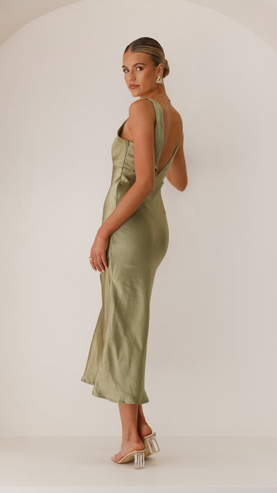 Load image into Gallery viewer, Sammie Maxi Dress - Olive - Billy J
