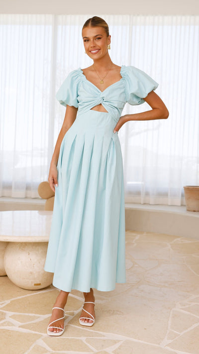 Load image into Gallery viewer, Christina Maxi Dress - Aqua - Billy J
