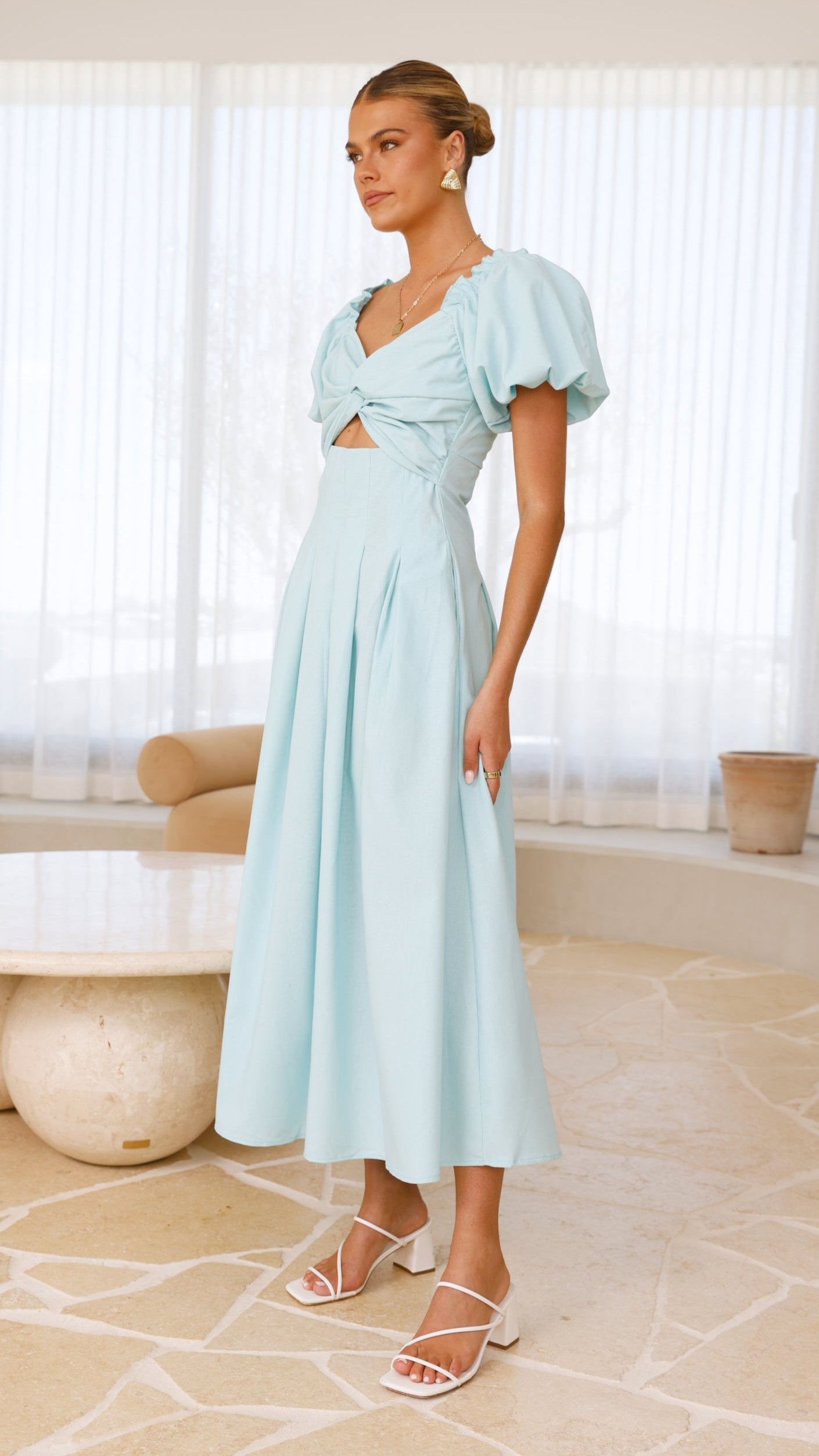 Christina Maxi Dress - Aqua - Billy J