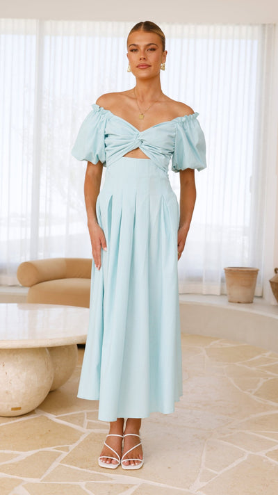 Load image into Gallery viewer, Christina Maxi Dress - Aqua - Billy J
