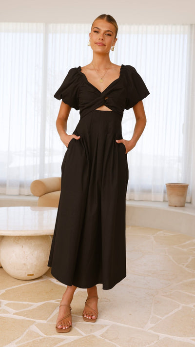 Load image into Gallery viewer, Christina Maxi Dress - Black - Billy J
