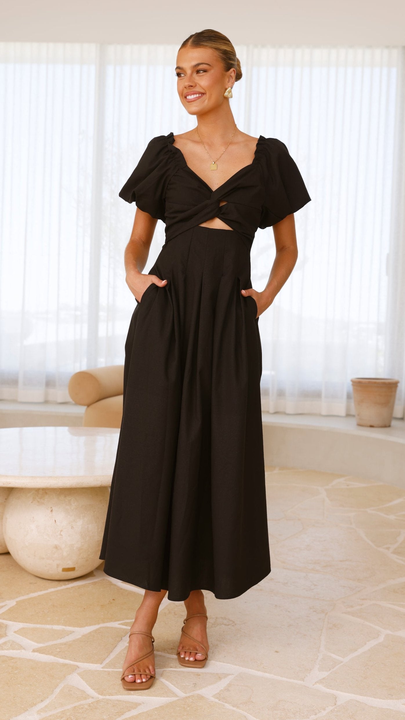 Christina Maxi Dress - Black - Billy J