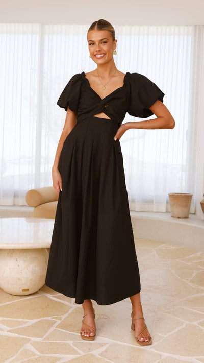 Load image into Gallery viewer, Christina Maxi Dress - Black - Billy J
