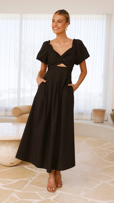 Load image into Gallery viewer, Christina Maxi Dress - Black - Billy J
