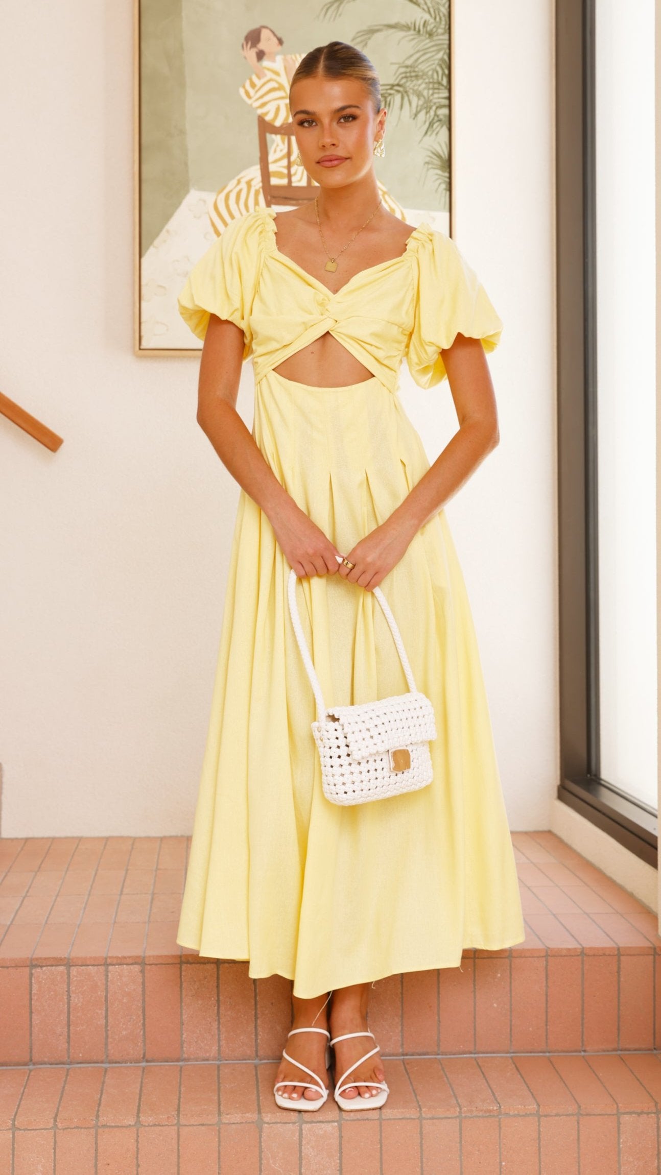 Christina Maxi Dress - Lemon - Billy J