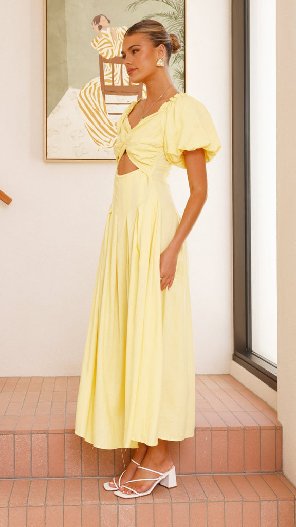 Christina Maxi Dress - Lemon - Billy J