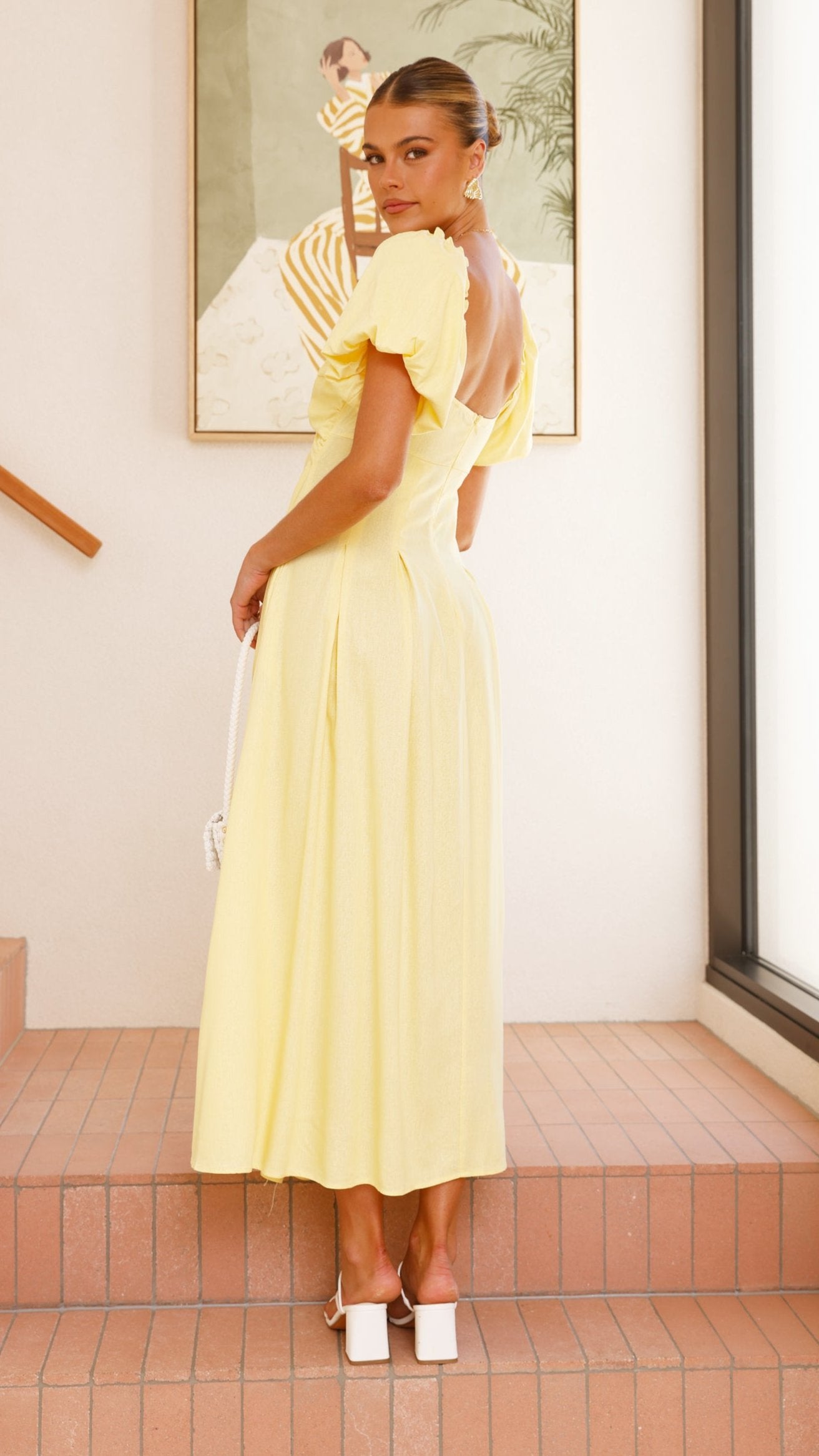 Christina Maxi Dress - Lemon - Billy J