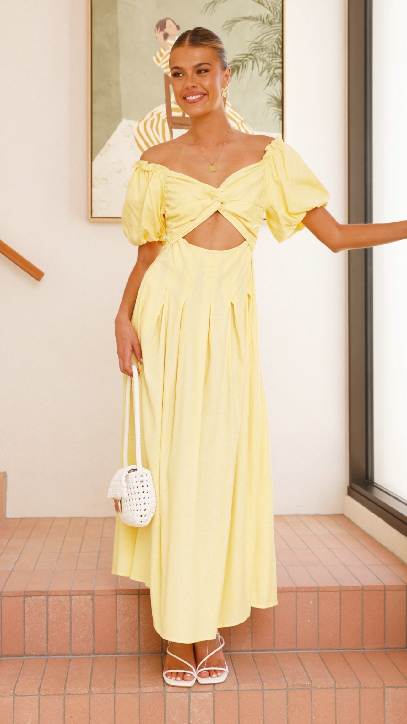 Christina Maxi Dress - Lemon - Billy J