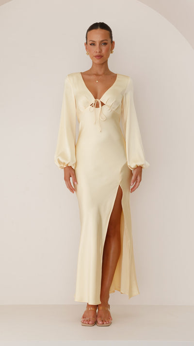 Load image into Gallery viewer, Brigitte Maxi Dress - Yellow - Billy J
