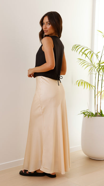 Load image into Gallery viewer, Maceo Maxi Skirt - Beige - Billy J
