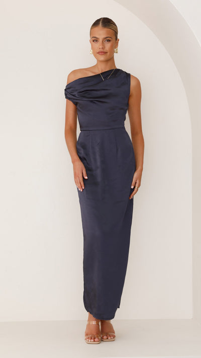 Load image into Gallery viewer, Harlowe Maxi Dress - Navy - Billy J
