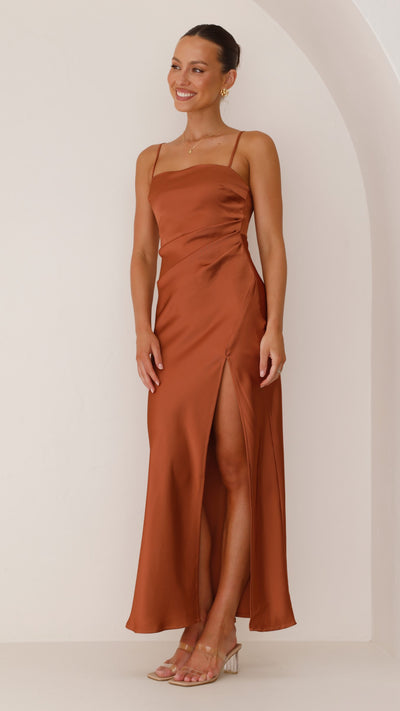 Load image into Gallery viewer, Ilana Maxi Dress - Copper - Billy J
