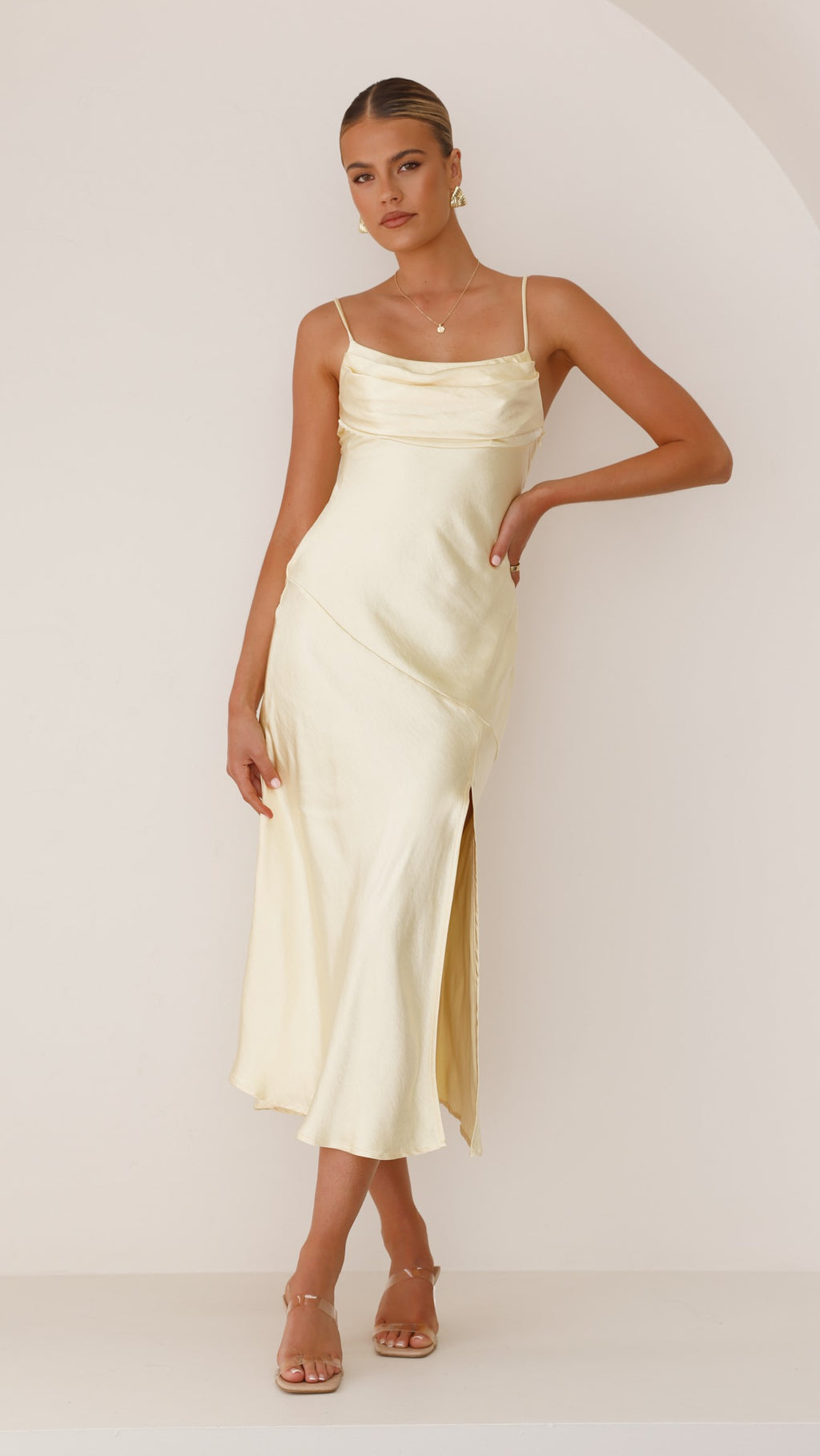 Celina Midi Dress - Yellow - Billy J