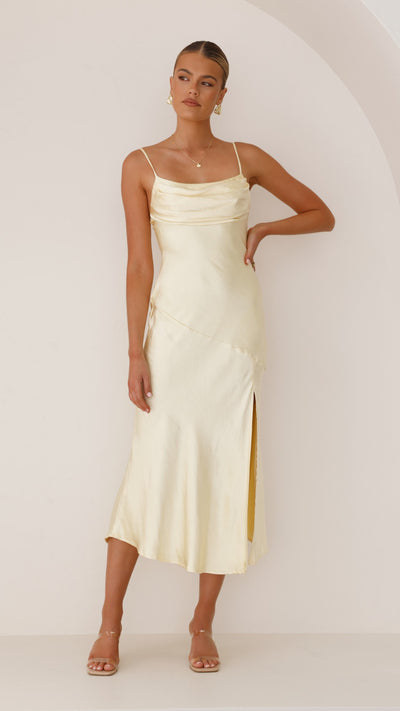 Load image into Gallery viewer, Celina Midi Dress - Yellow - Billy J
